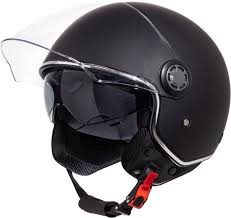 zwarte scooter helm