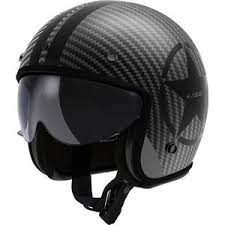 mat zwarte scooter helm